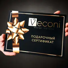 Подарочный сертификат с фольгированием на чёрном soft touch